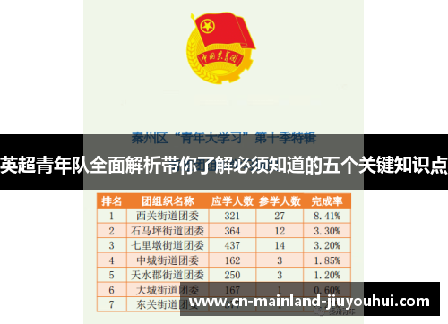 英超青年队全面解析带你了解必须知道的五个关键知识点