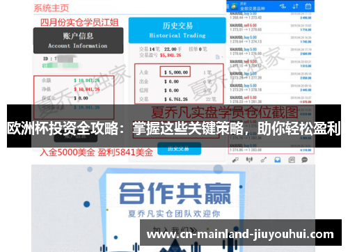 欧洲杯投资全攻略:掌握这些关键策略,助你轻松盈利 欧洲杯投资全攻略:掌握这些关键策略,助你轻松盈利
